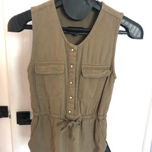 Girls olive green romper.